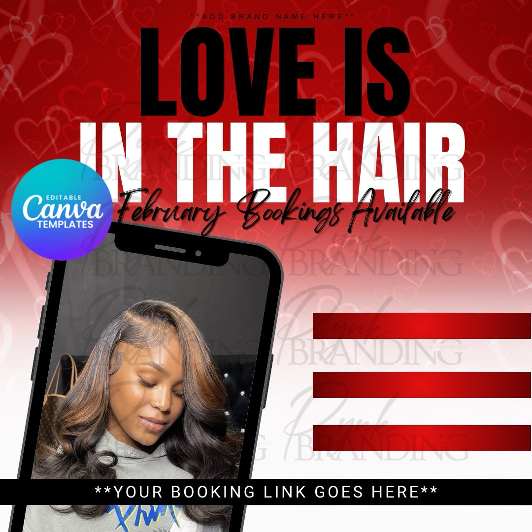 Love in the hair Premade Design #114