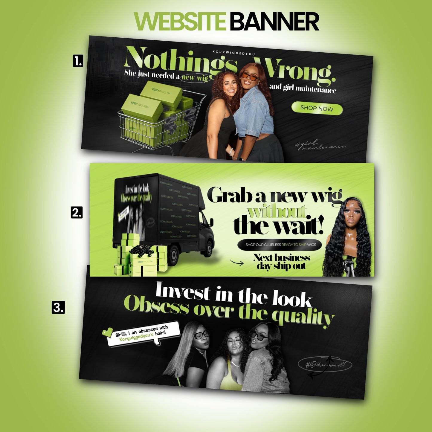 3 Website Banners